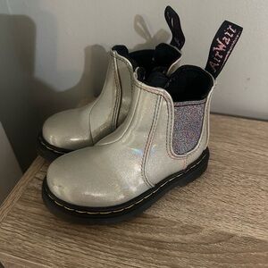 Dr. Martens Gold and Silver Metallic Boots